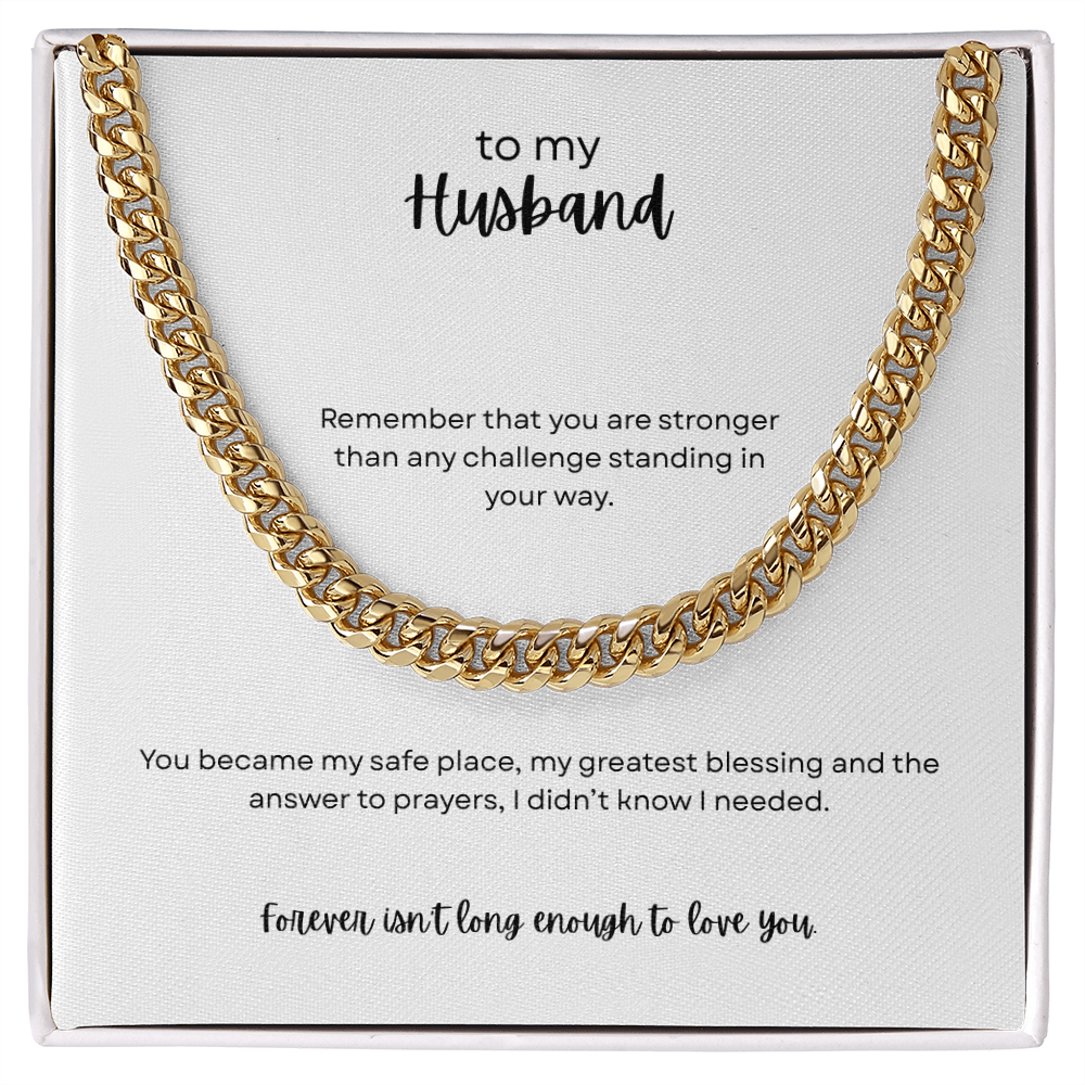 To My Husband - Cuban Link Chain