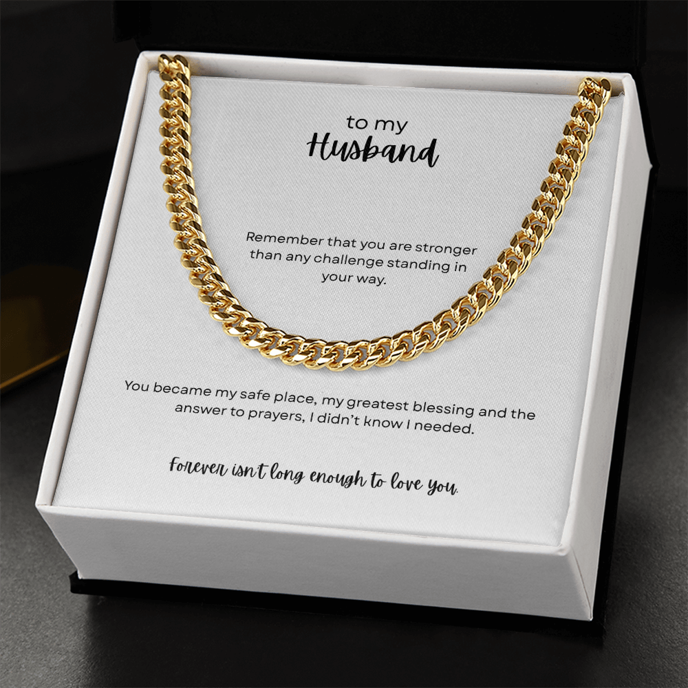 To My Husband - Cuban Link Chain