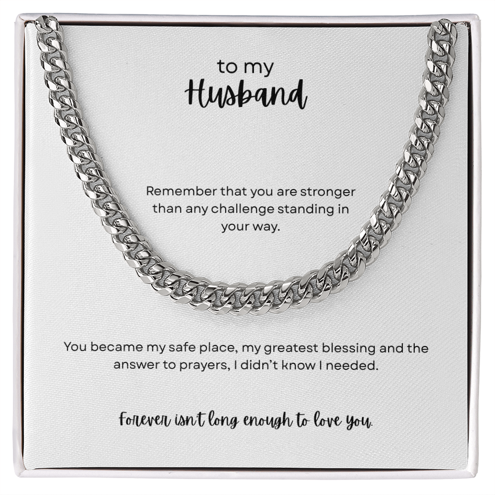 To My Husband - Cuban Link Chain