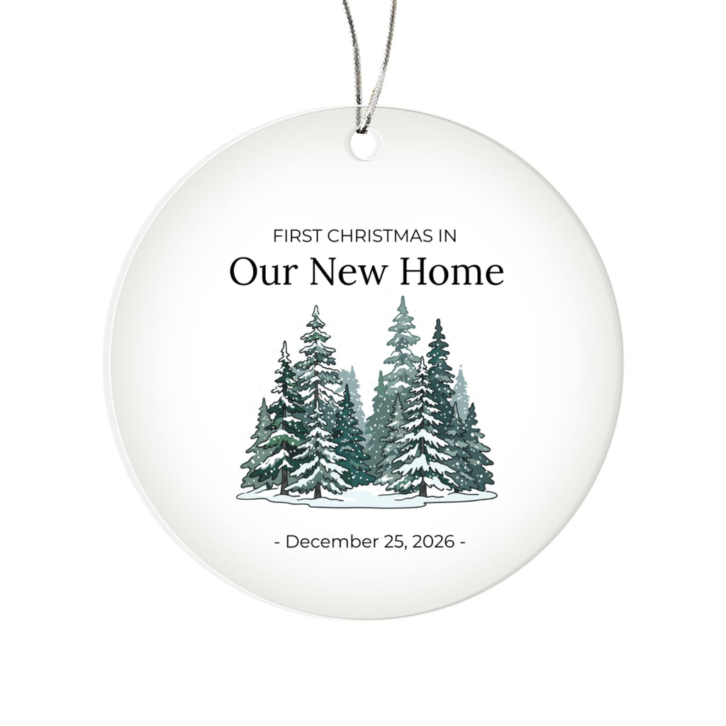 First Christmas In Our New Home Acrylic Circle Ornament